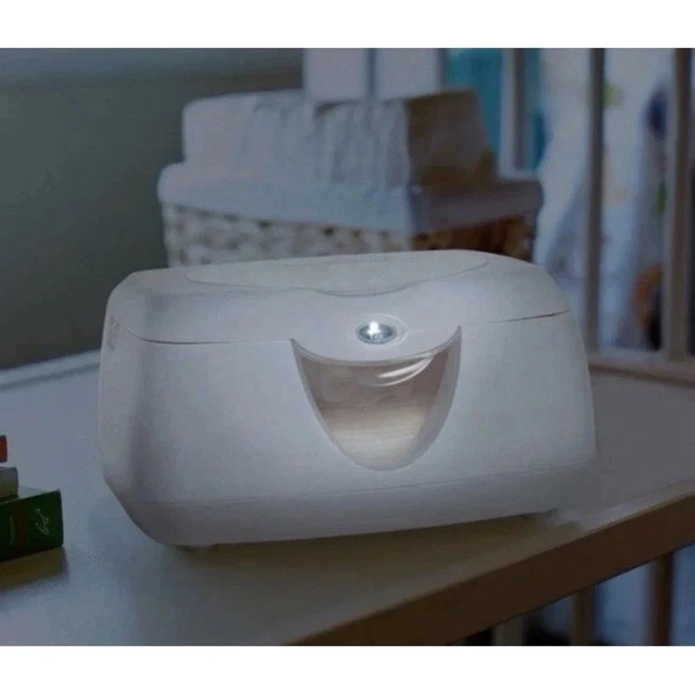 Munchkin Warm Glow Wipe Warmer White w/Soft Night Light -‎ New In Box